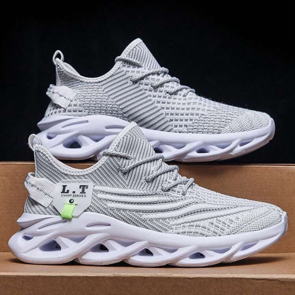 Manfinity Anti-Slip Shock-Absorbing Mesh Sneakers, Men Sports Running Shoes